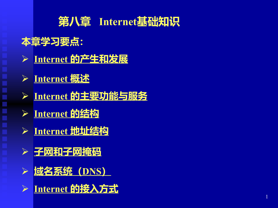 第八章-Internet基础知识课件_第1页