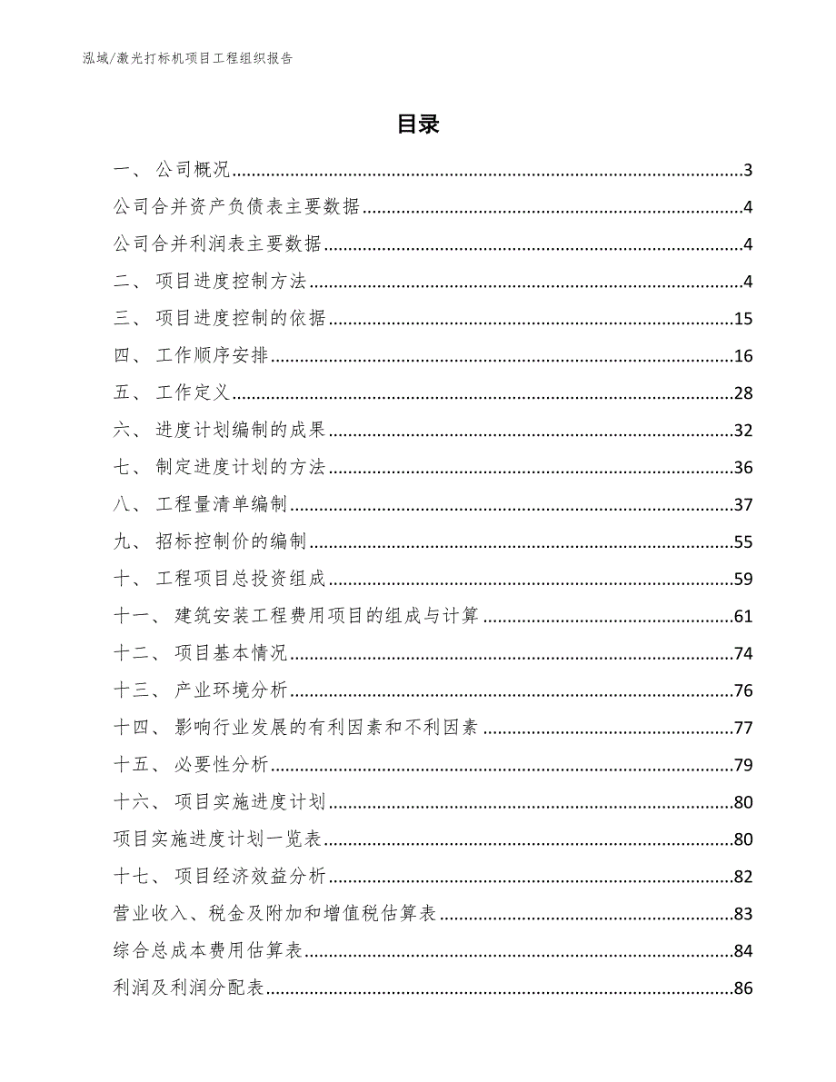 激光打标机项目工程组织报告（范文）_第2页