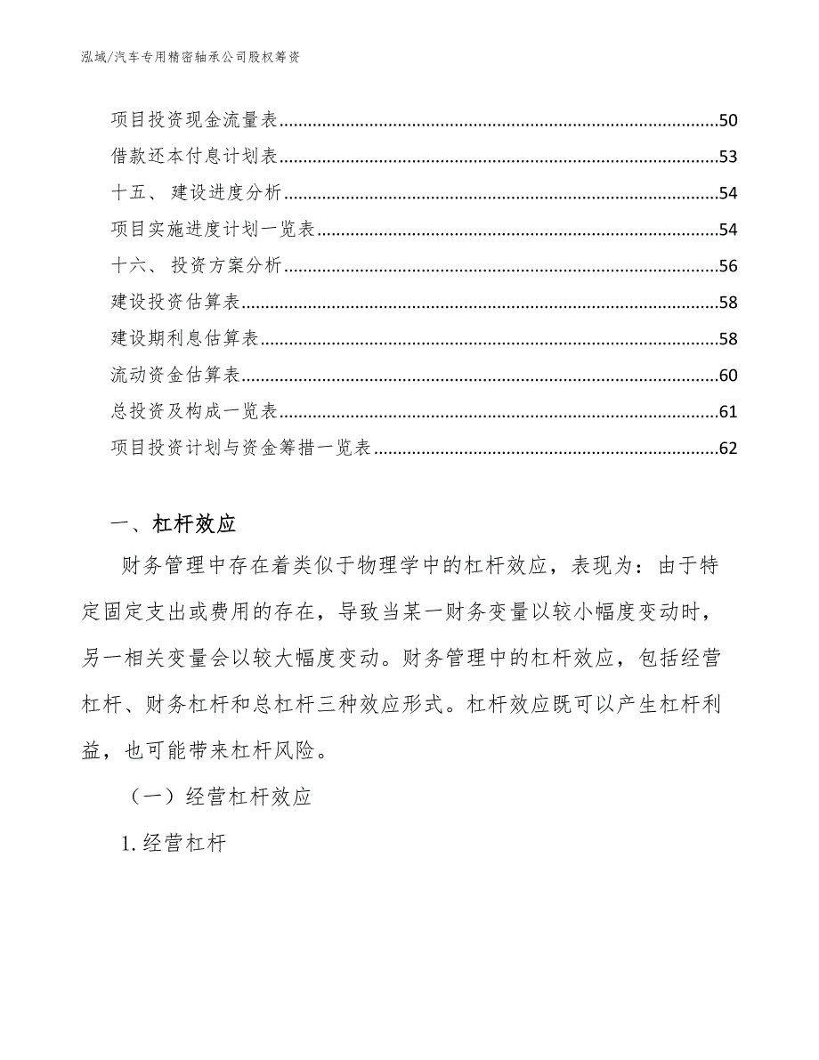 汽车专用精密轴承公司股权筹资【参考】_第2页