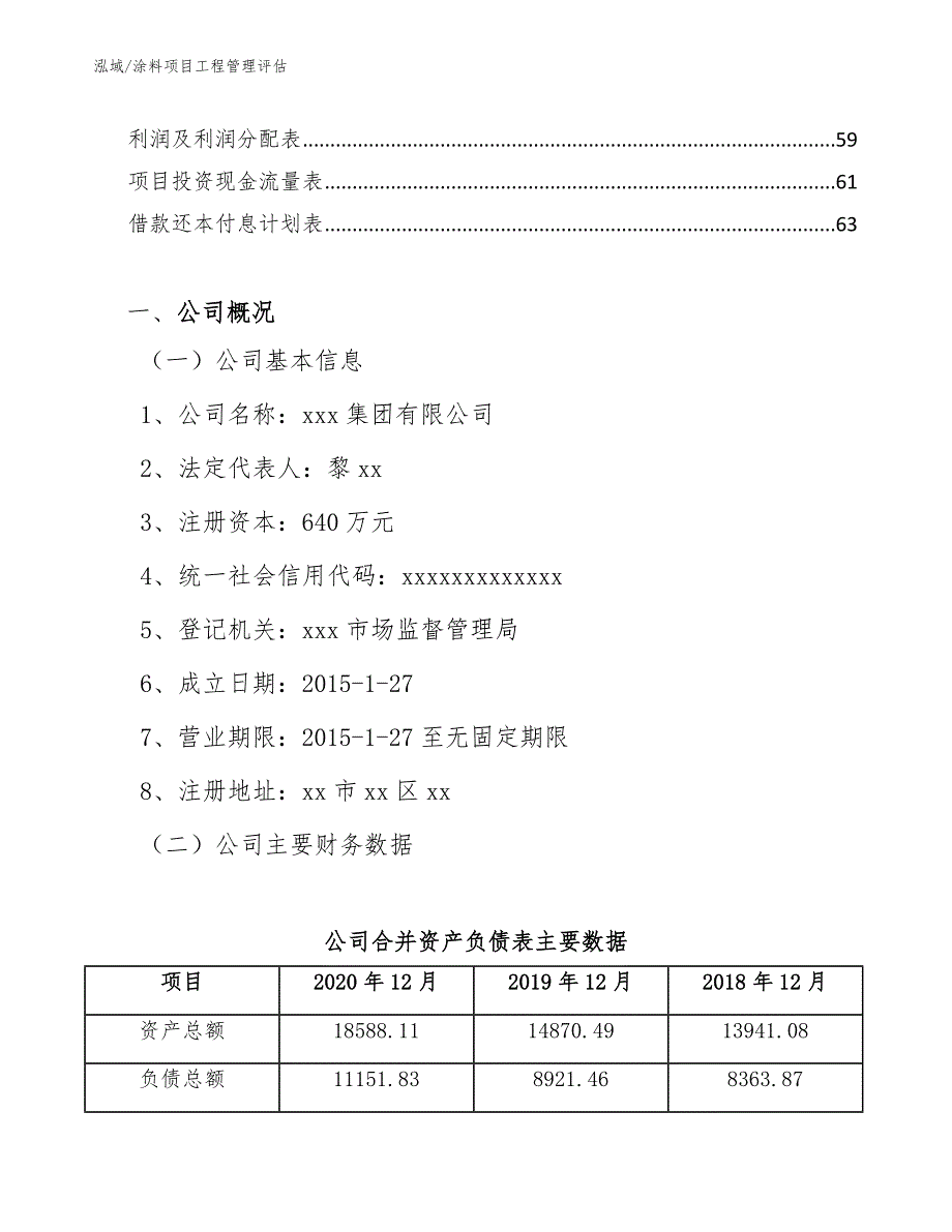 涂料项目工程管理评估（范文）_第3页