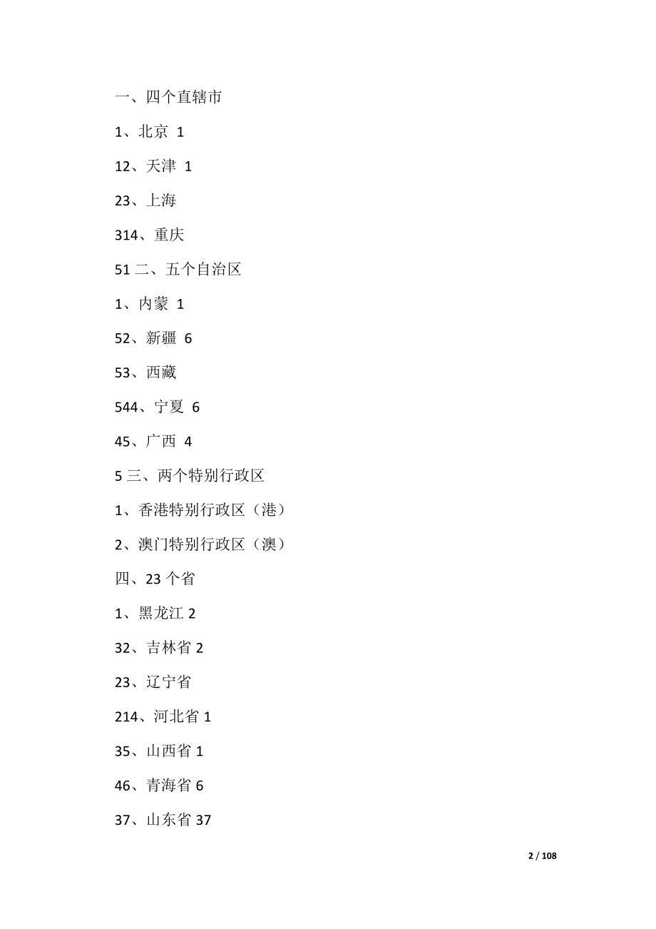 上海市身份证开头数字大全（共5篇）_第2页