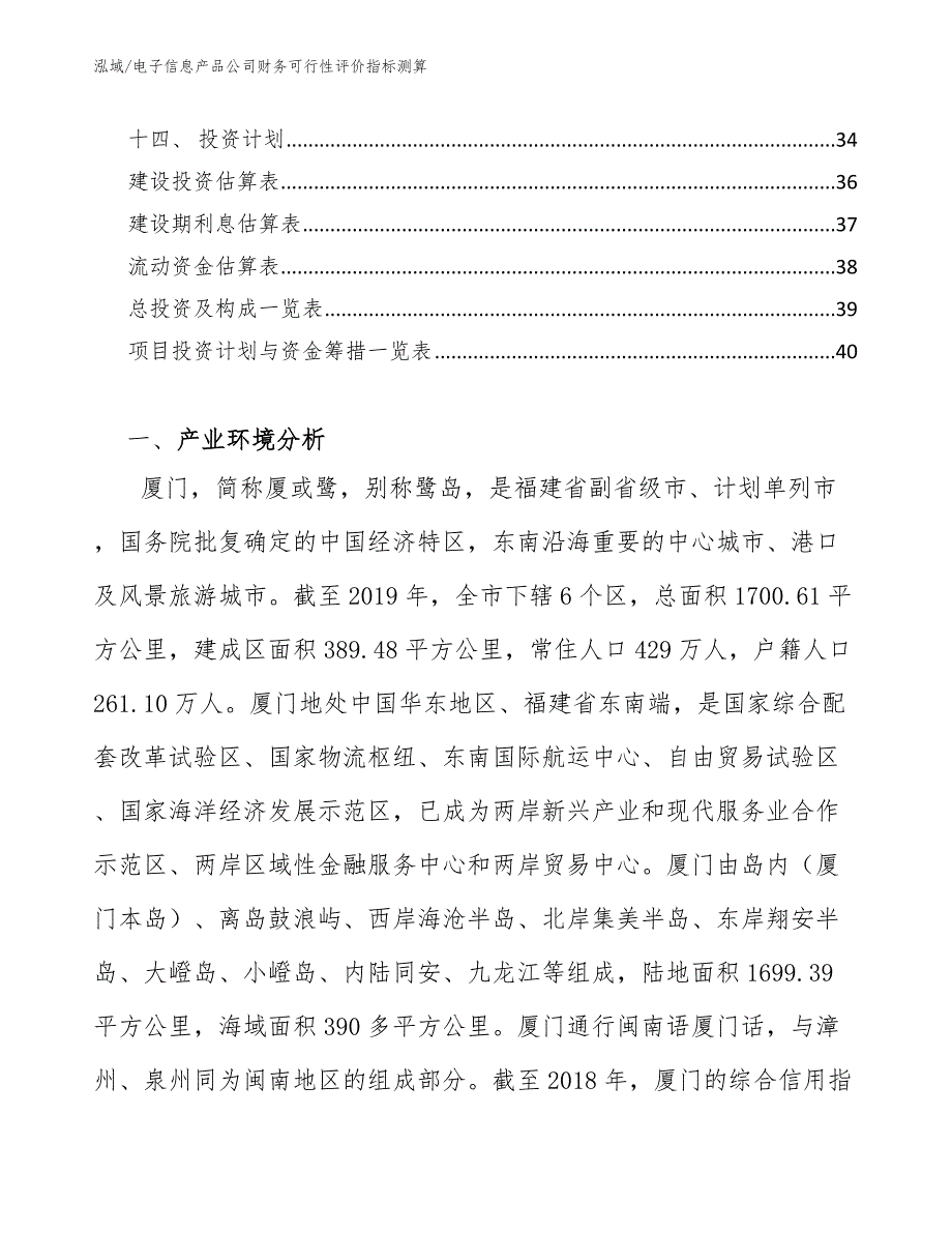 电子信息产品公司财务可行性评价指标测算_范文_第2页