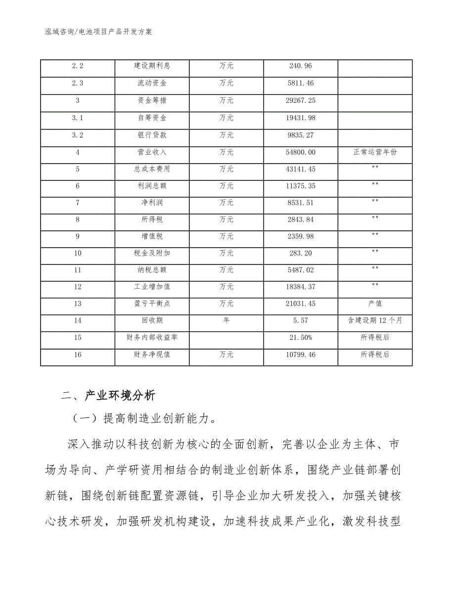 电池项目产品开发方案_第5页