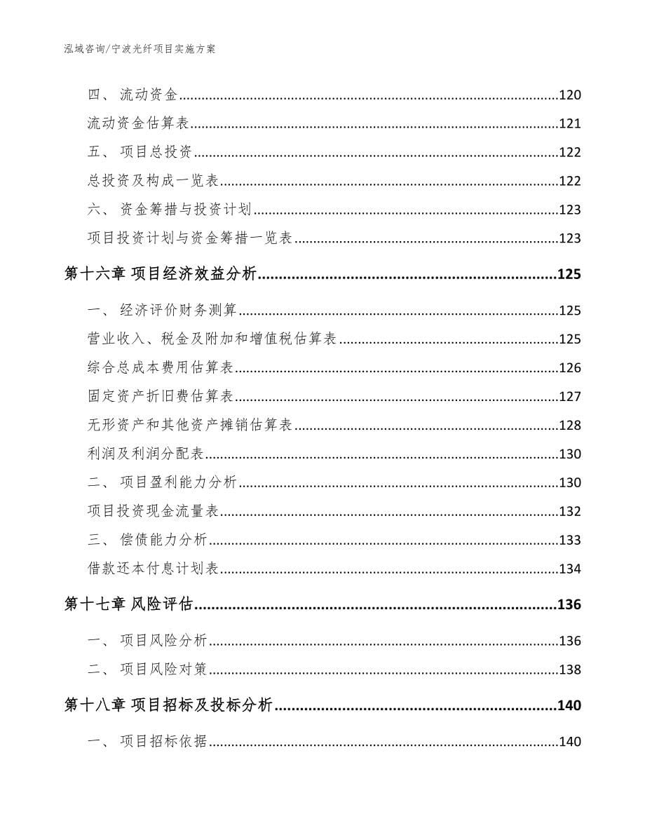 宁波光纤项目实施方案模板参考_第5页