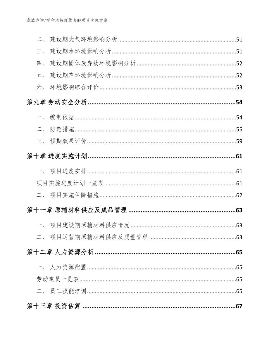 呼和浩特纤维素醚项目实施方案【模板范文】_第4页