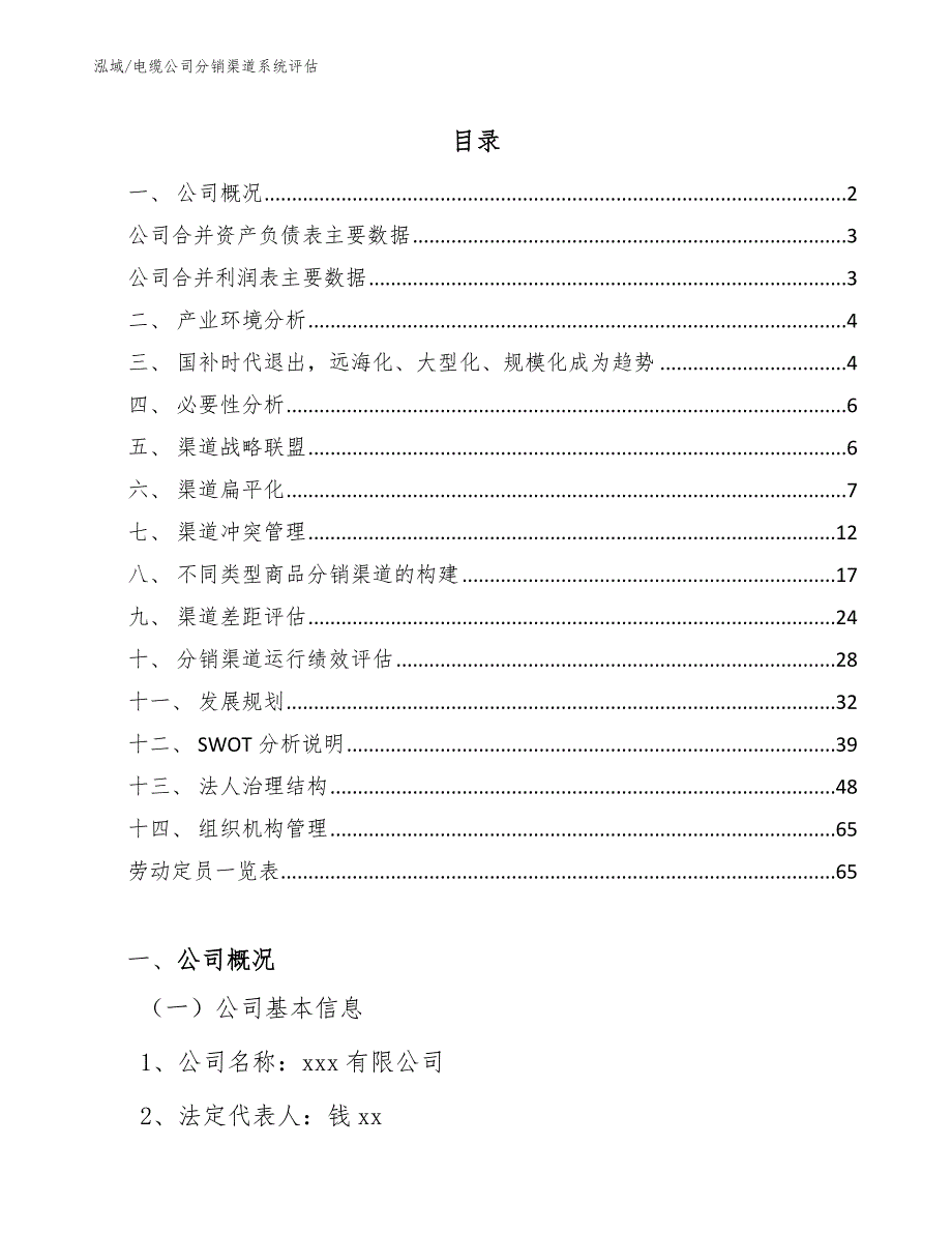 电缆公司分销渠道系统评估_第2页