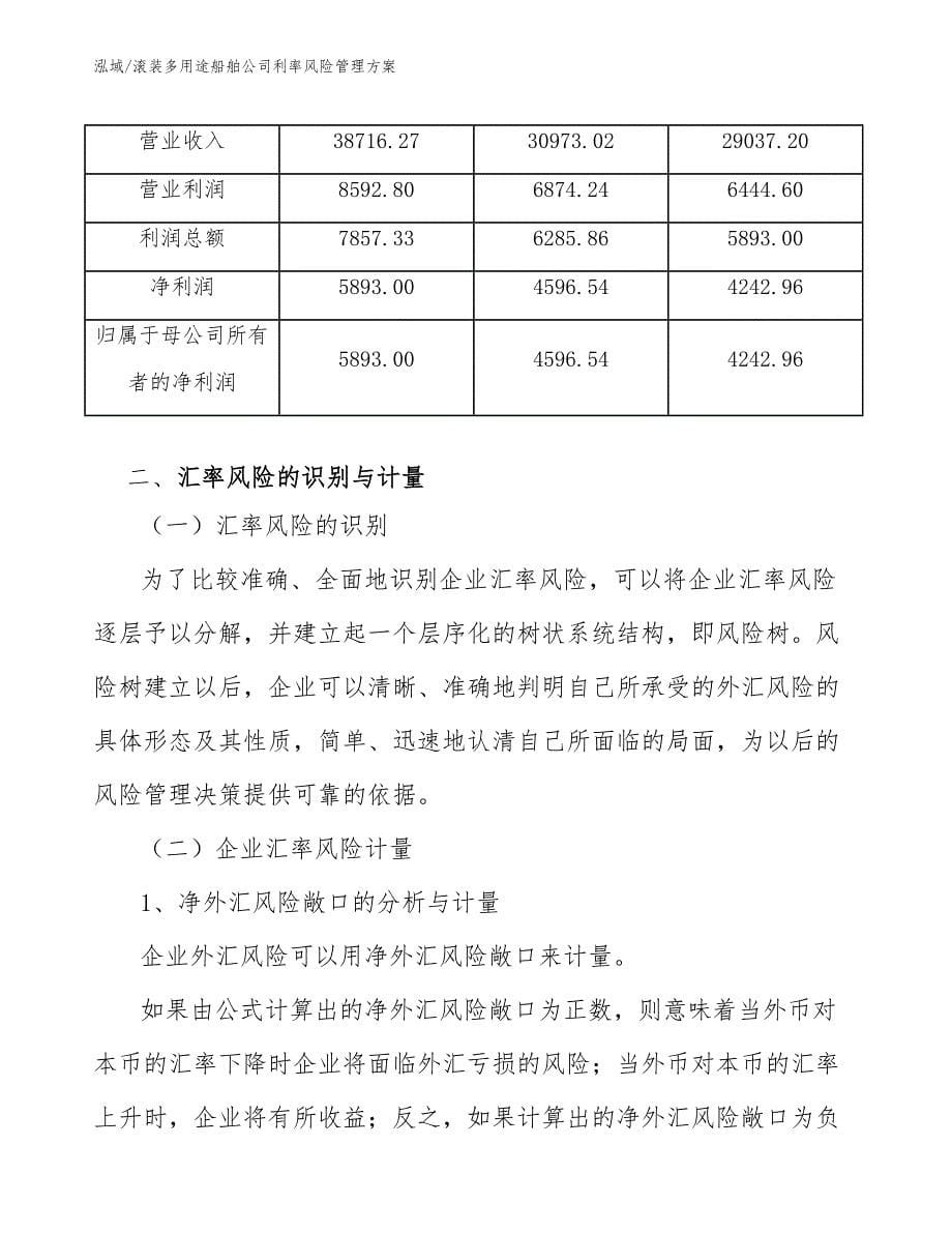 滚装多用途船舶公司利率风险管理方案_范文_第5页