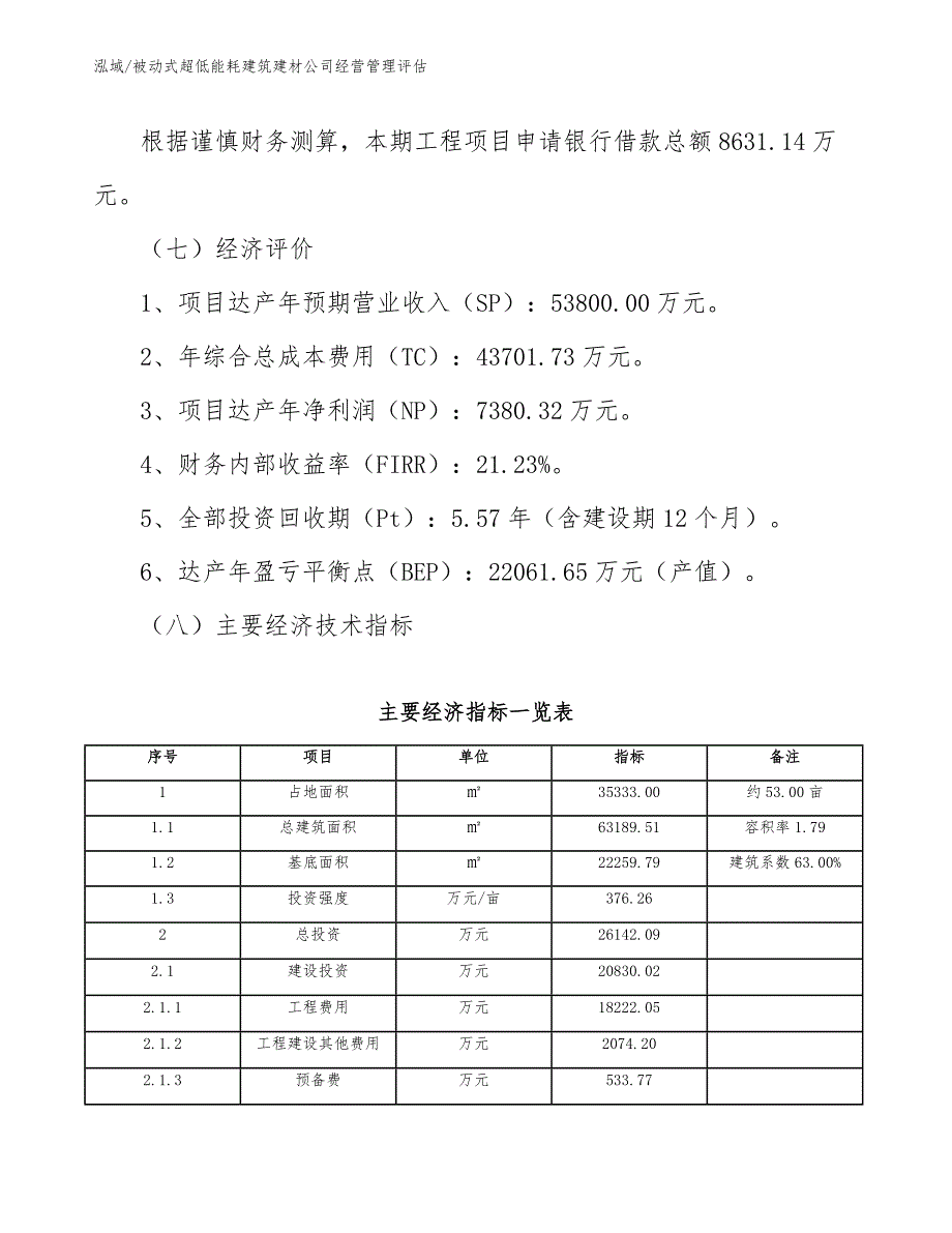 被动式超低能耗建筑建材公司经营管理评估【范文】_第4页