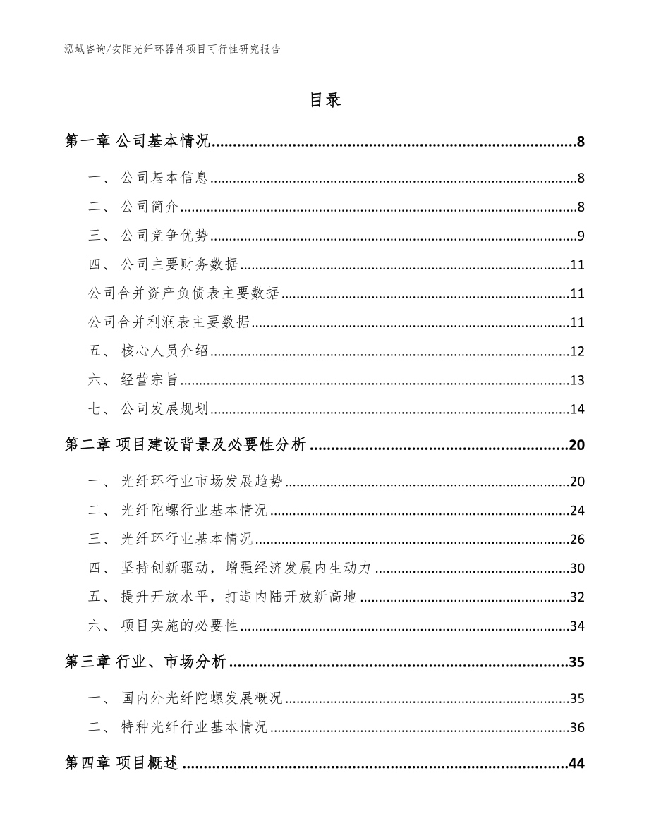 安阳光纤环器件项目可行性研究报告_第1页