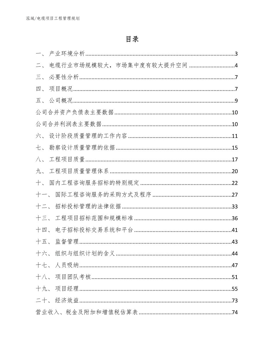 电缆项目工程管理规划（参考）_第2页