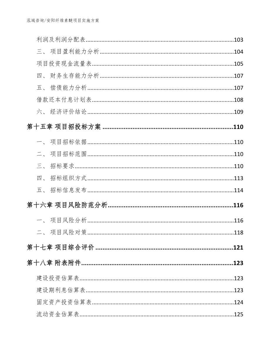 安阳纤维素醚项目实施方案模板范本_第5页