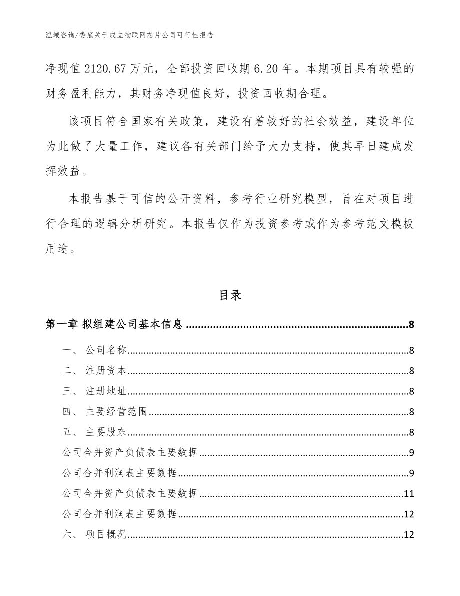 娄底关于成立物联网芯片公司可行性报告（范文参考）_第3页