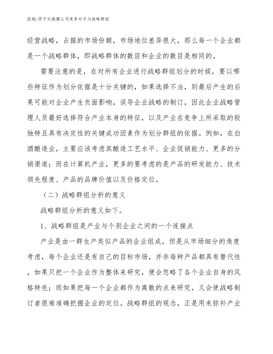 质子交换膜公司竞争对手与战略群组【范文】_第4页