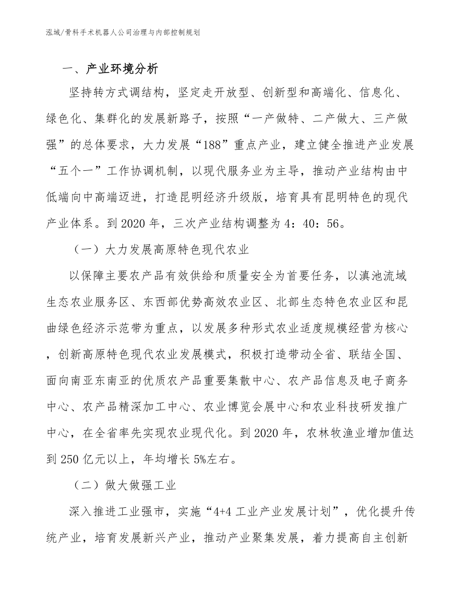 骨科手术机器人公司治理与内部控制规划（参考）_第4页