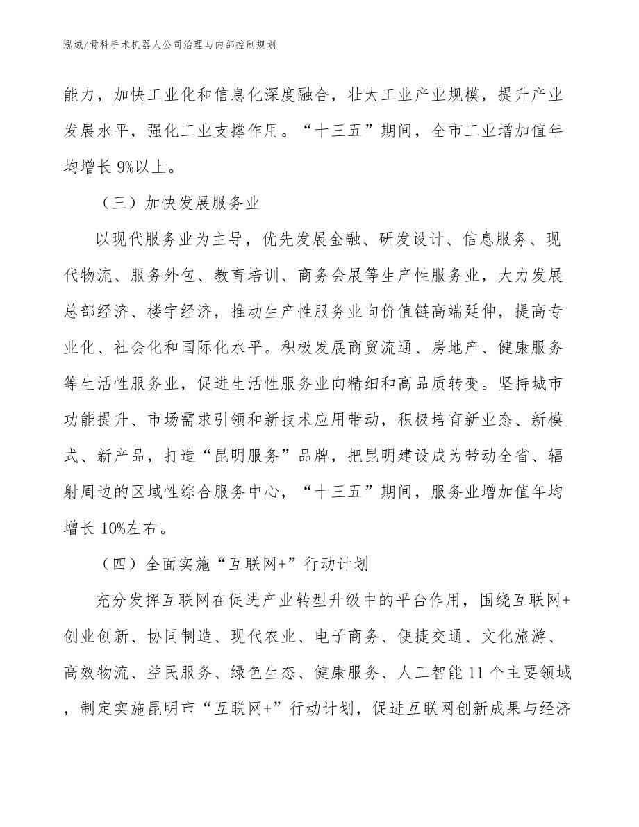 骨科手术机器人公司治理与内部控制规划（参考）_第5页