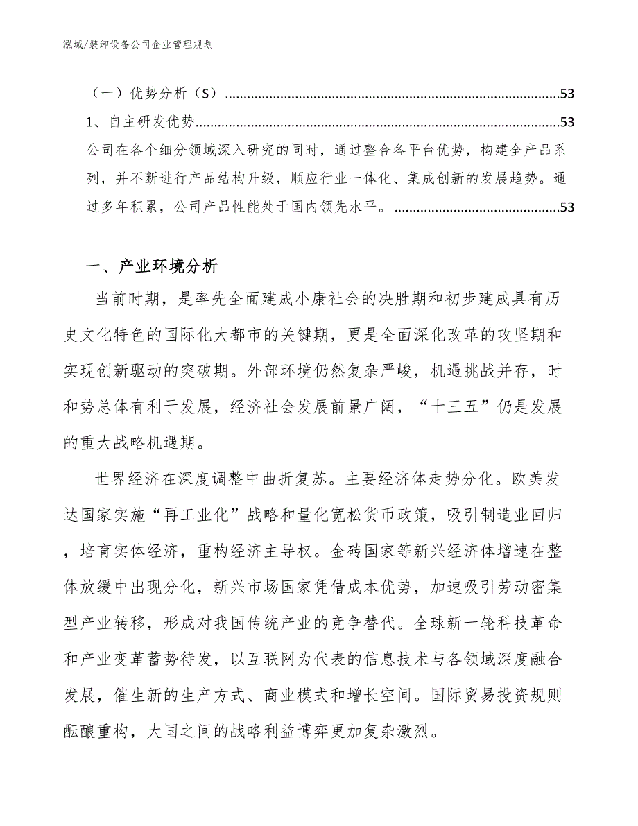 装卸设备公司企业管理规划_第2页