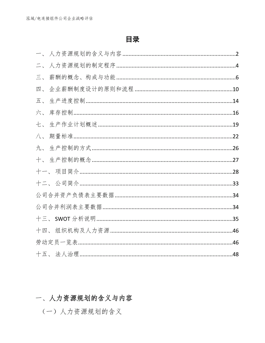 电连接组件公司企业战略评估（参考）_第2页