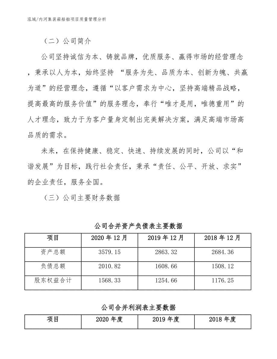 内河集装箱船舶项目质量管理分析_第5页