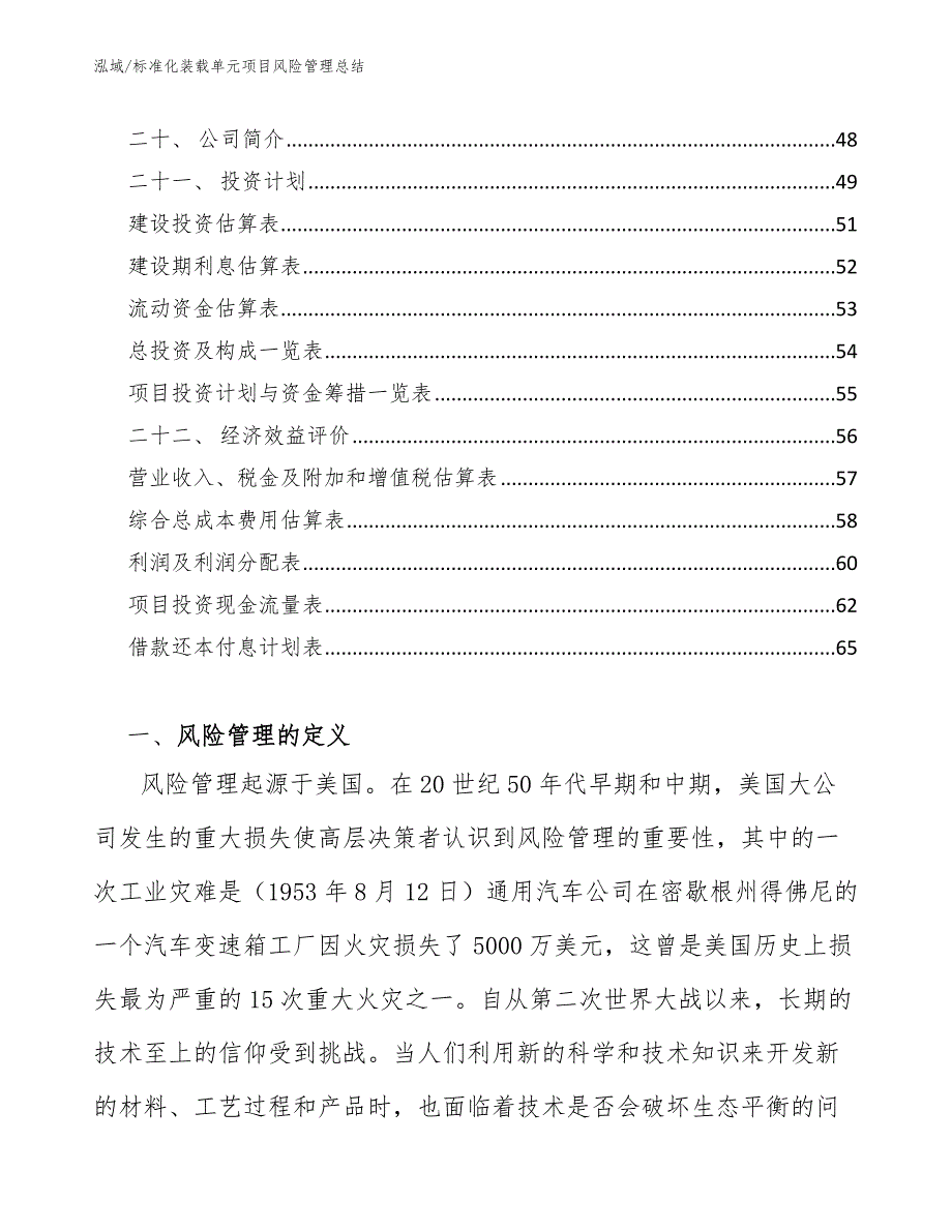 标准化装载单元项目风险管理总结（参考）_第2页