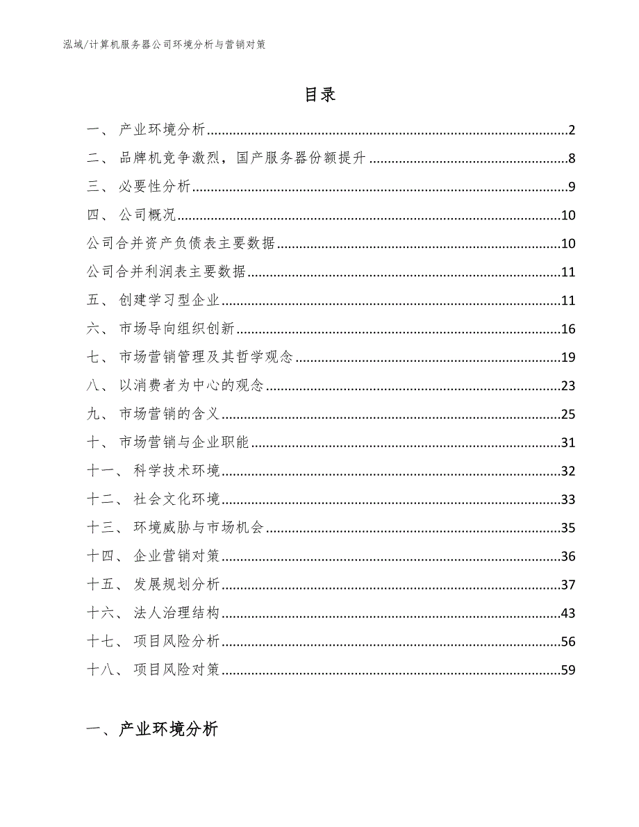 计算机服务器公司环境分析与营销对策【参考】_第2页