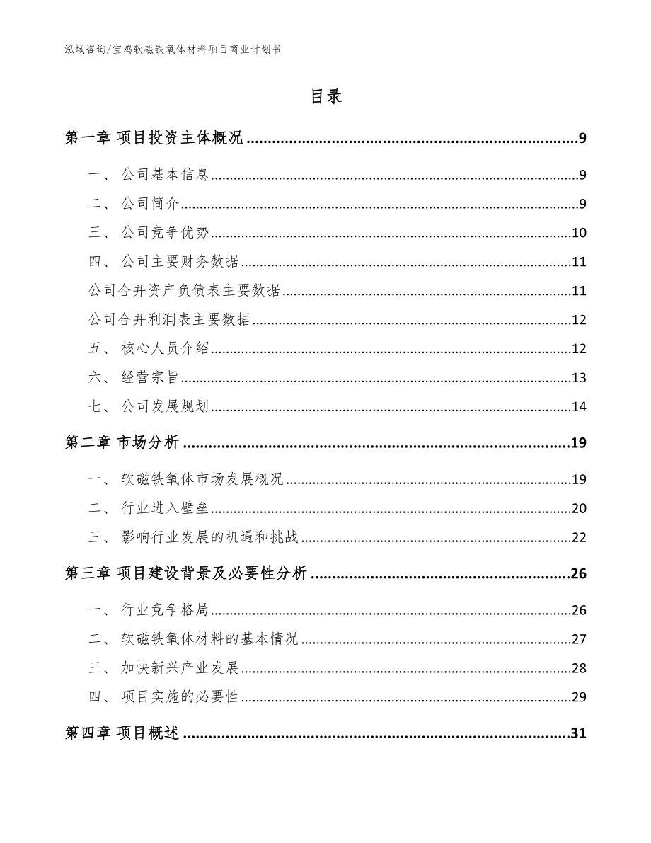 宝鸡软磁铁氧体材料项目商业计划书_第2页