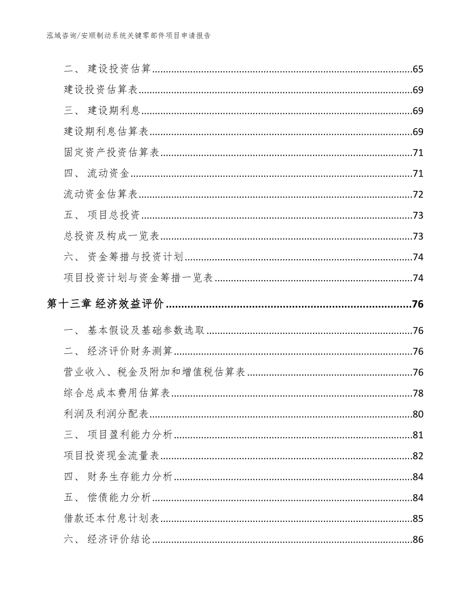 安顺制动系统关键零部件项目申请报告（模板参考）_第4页