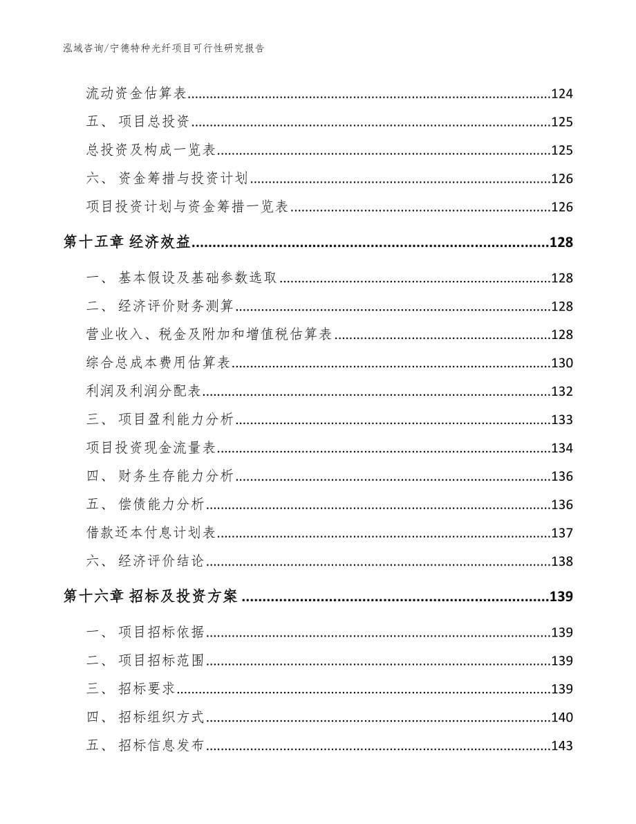 宁德特种光纤项目可行性研究报告参考范文_第5页