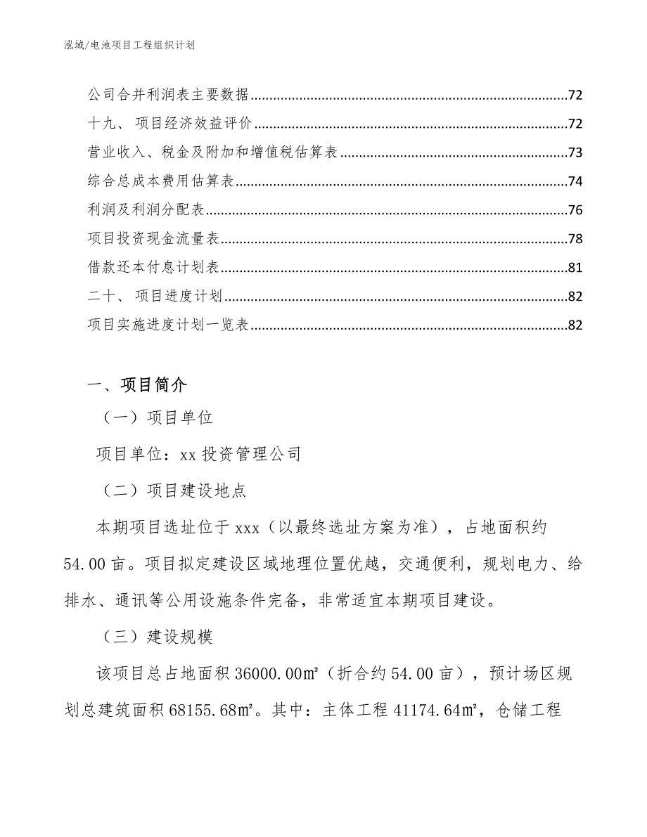 电池项目工程组织计划_参考_第2页