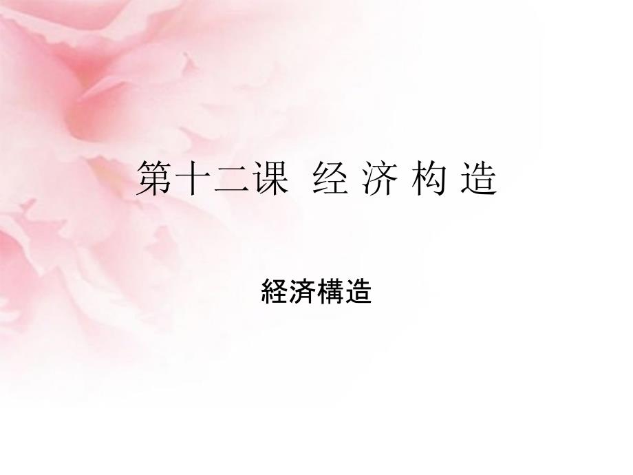 商务日语翻译第十二课-经济结构课件_第1页