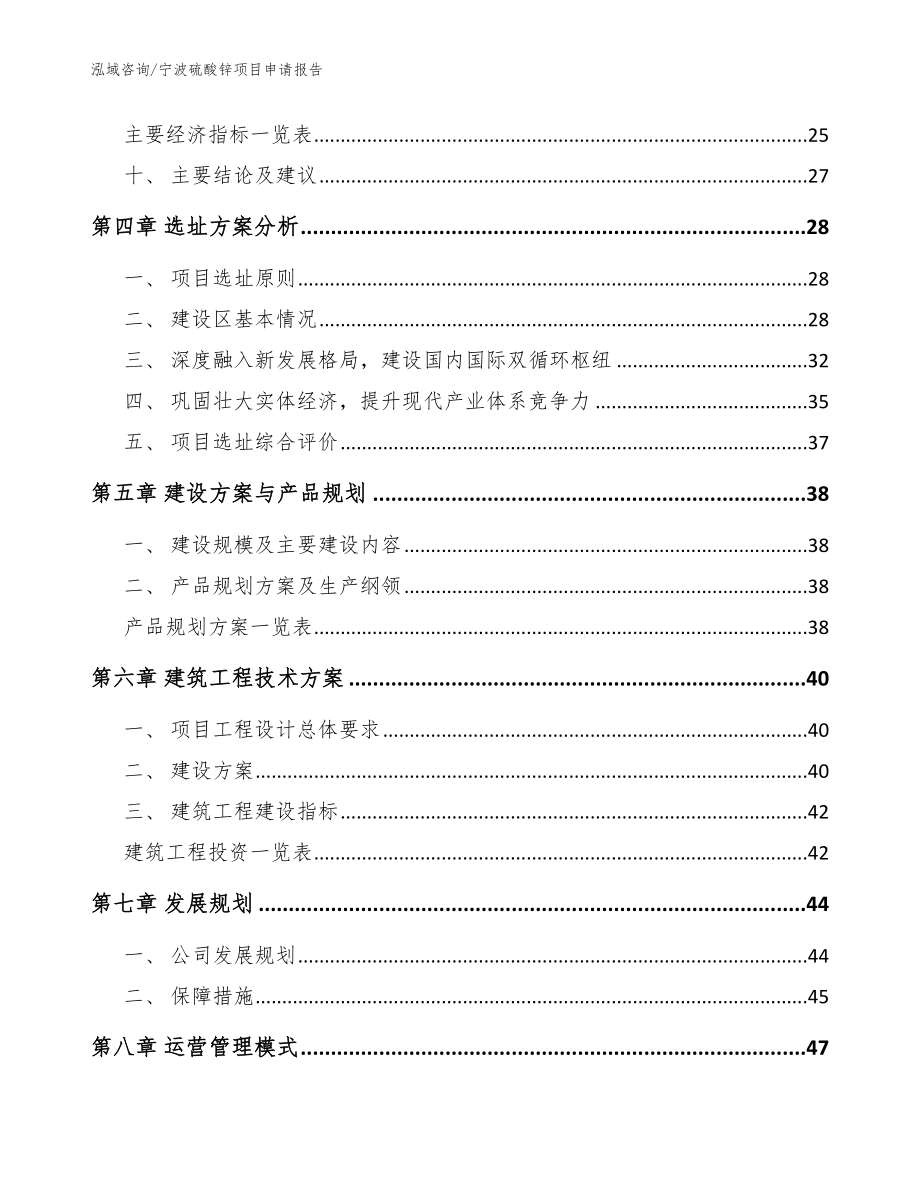 宁波硫酸锌项目申请报告_范文参考_第3页