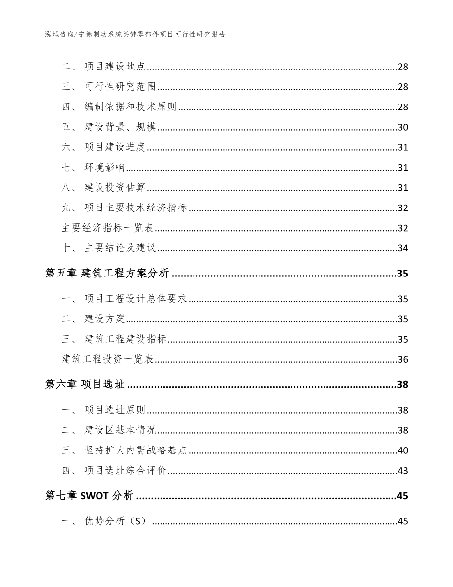 宁德制动系统关键零部件项目可行性研究报告_第2页