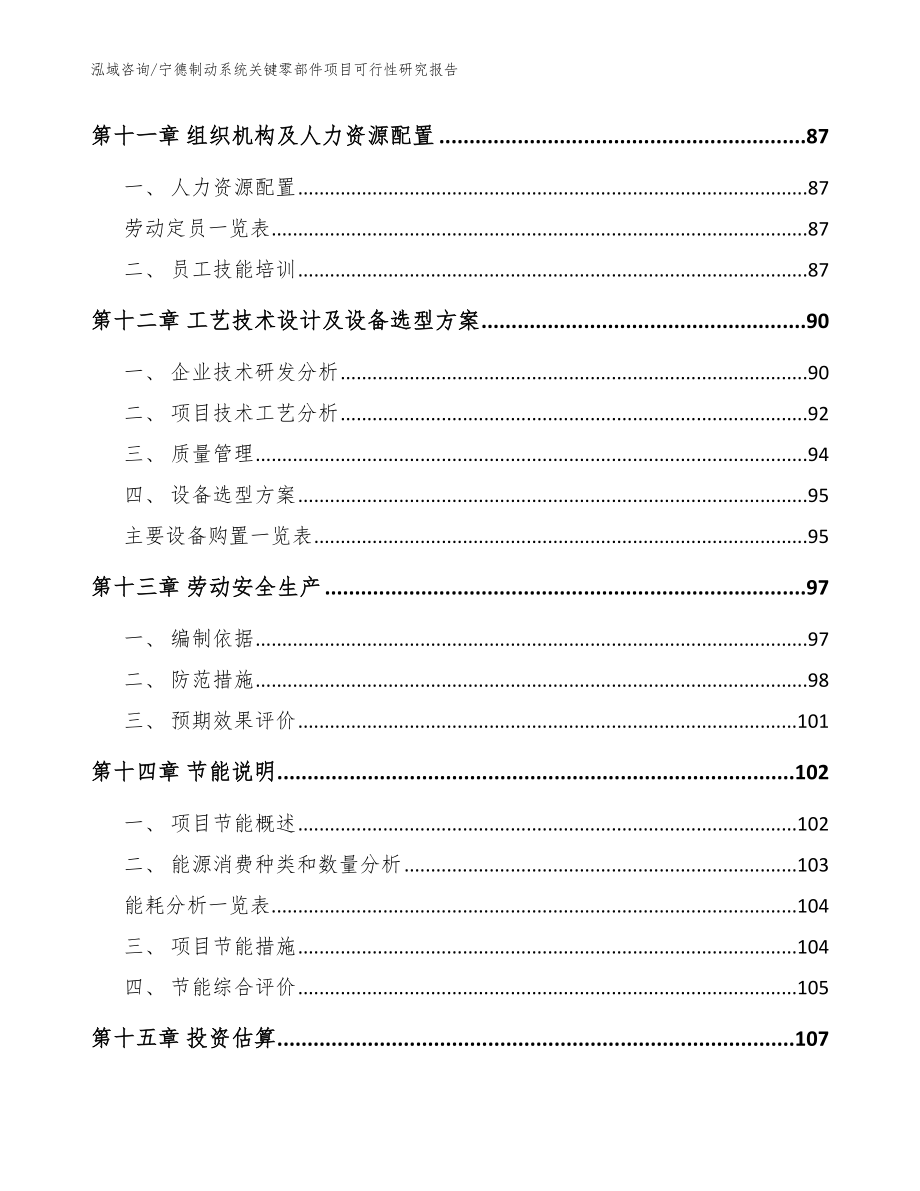 宁德制动系统关键零部件项目可行性研究报告_第4页