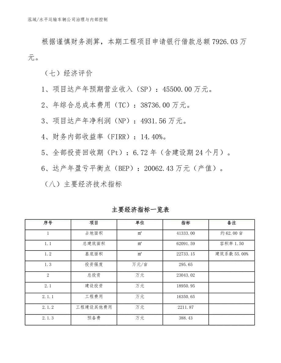 水平运输车辆公司治理与内部控制【参考】_第5页