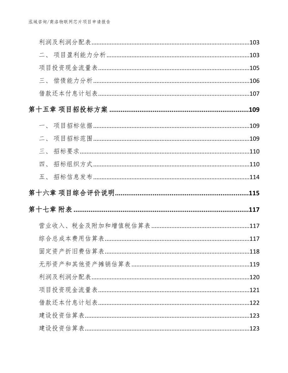 商洛物联网芯片项目申请报告（模板参考）_第5页