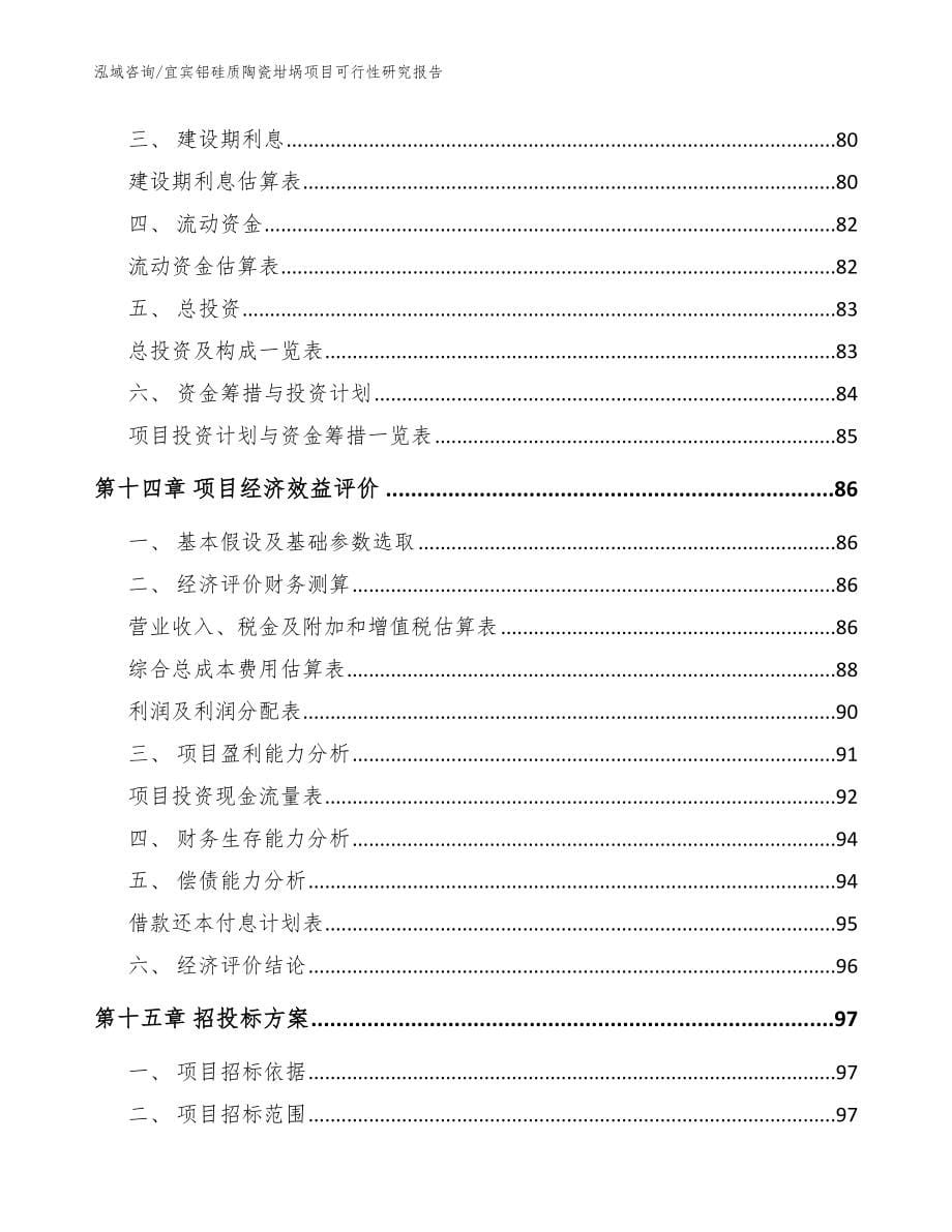 宜宾铝硅质陶瓷坩埚项目可行性研究报告（参考模板）_第5页