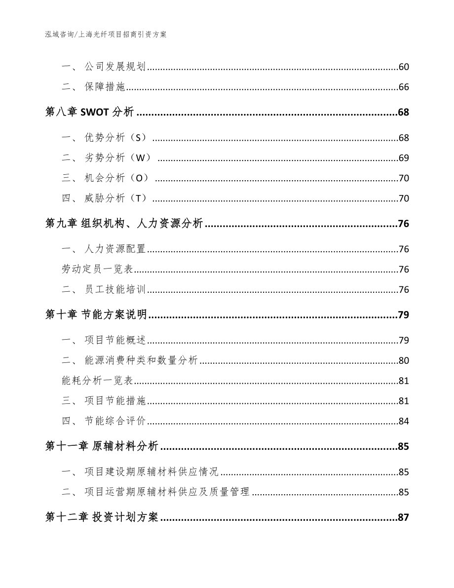 上海光纤项目招商引资方案_参考范文_第3页