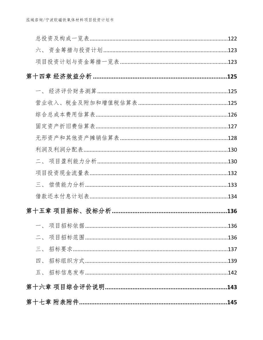 宁波软磁铁氧体材料项目投资计划书【参考模板】_第5页