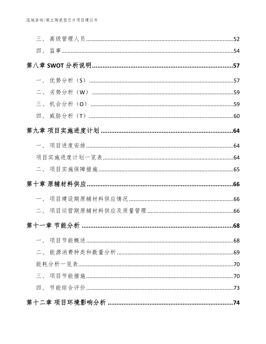 商丘陶瓷型芯片项目建议书（参考模板）_第4页