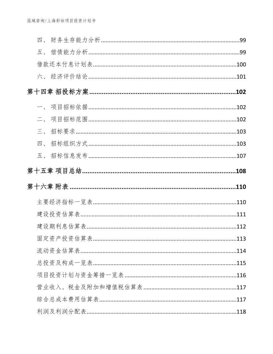 上海彩妆项目投资计划书【模板范文】_第5页
