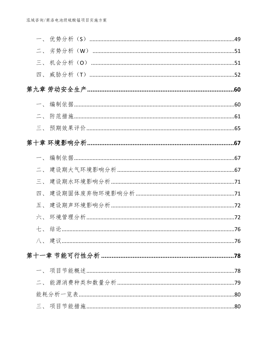 商洛电池级硫酸锰项目实施方案_参考范文_第3页