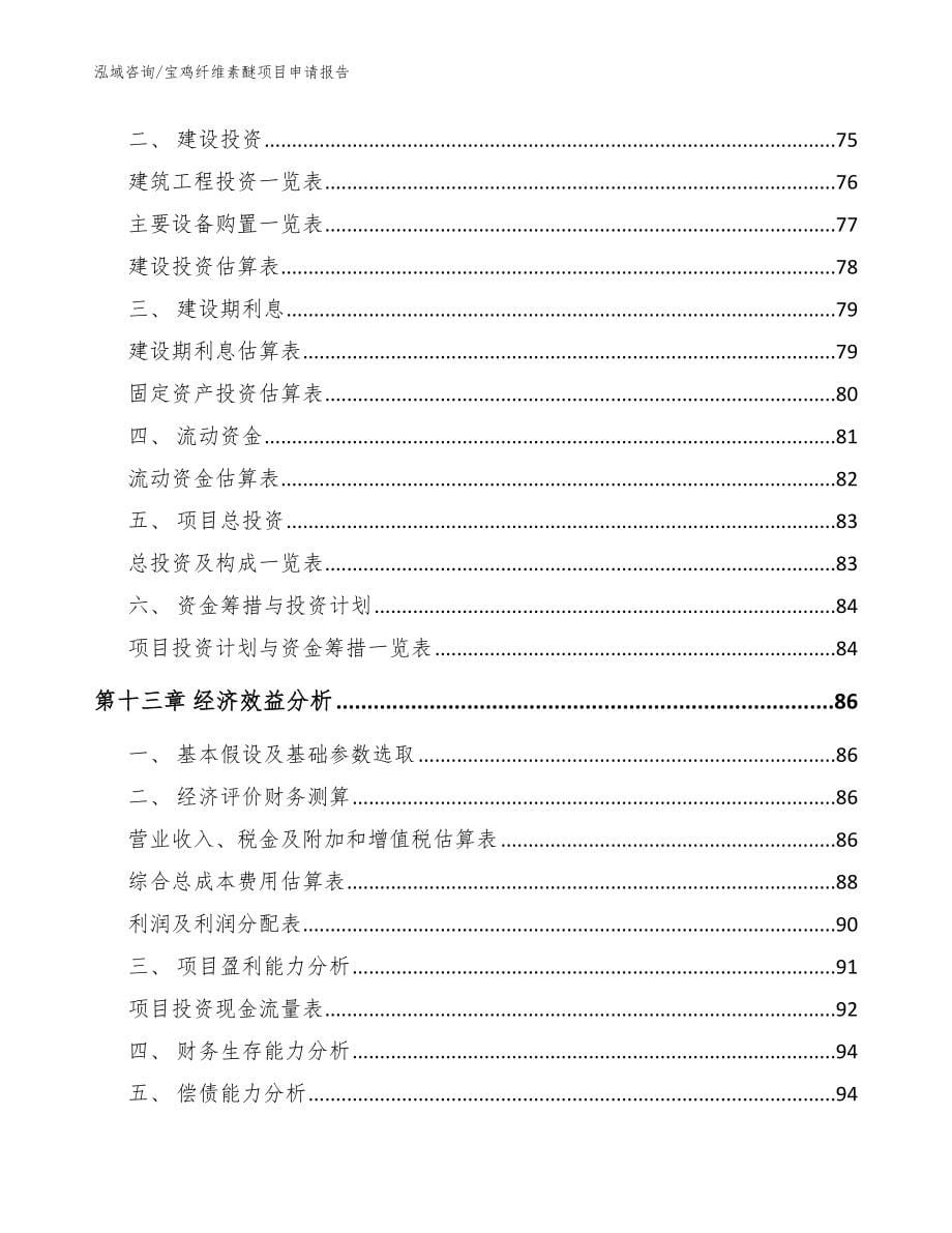 宝鸡纤维素醚项目申请报告模板范本_第5页