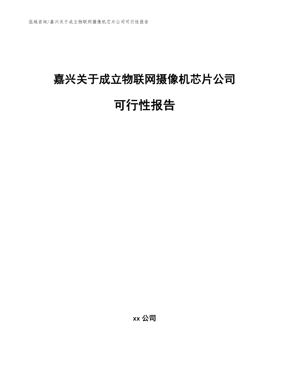 嘉兴关于成立物联网摄像机芯片公司可行性报告_范文模板_第1页