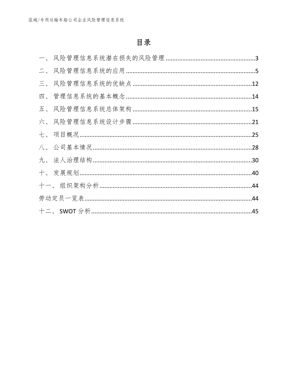 专用运输车船公司企业风险管理信息系统【范文】_第2页