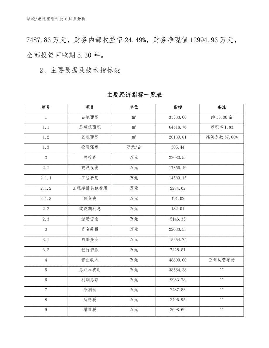 电连接组件公司财务分析（参考）_第5页