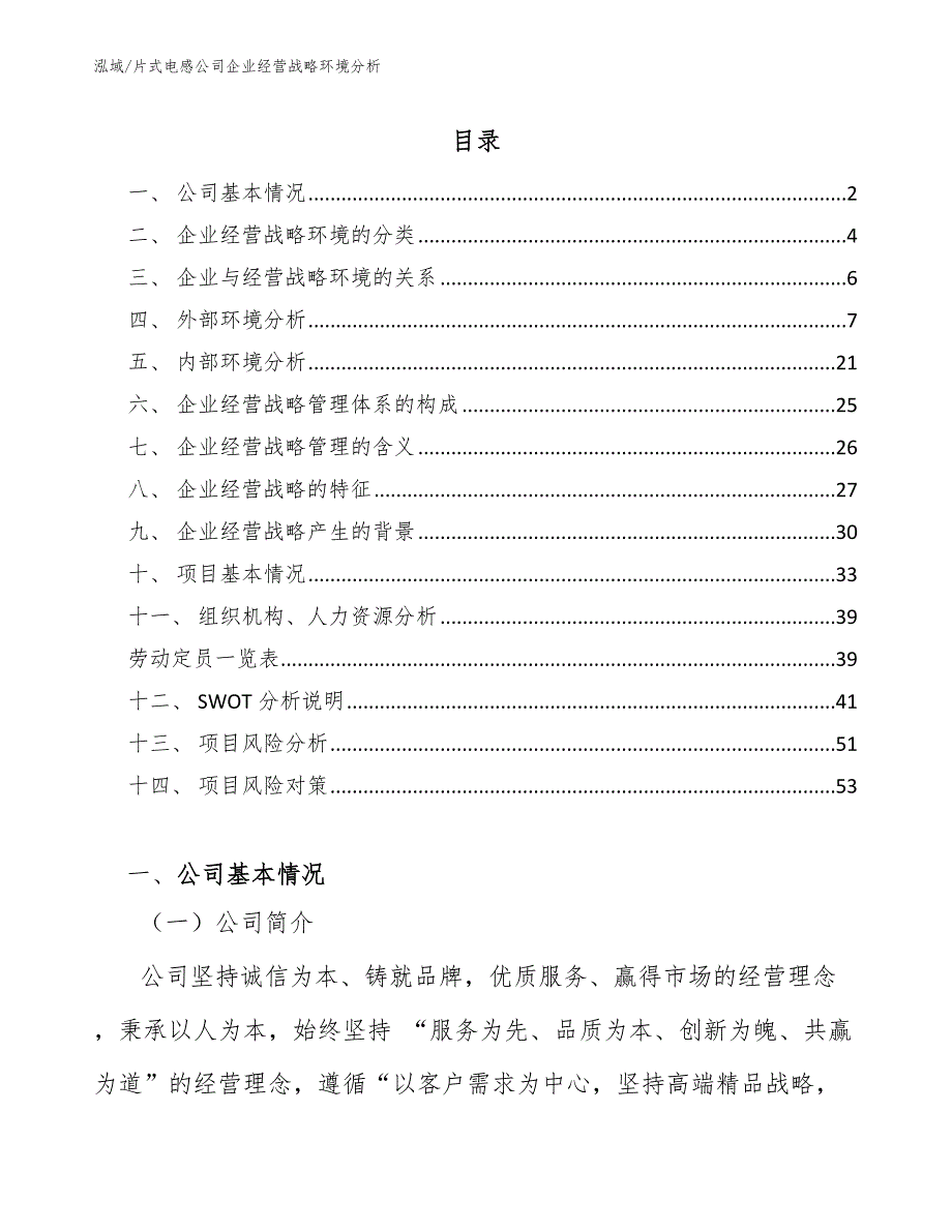 片式电感公司企业经营战略环境分析（参考）_第2页