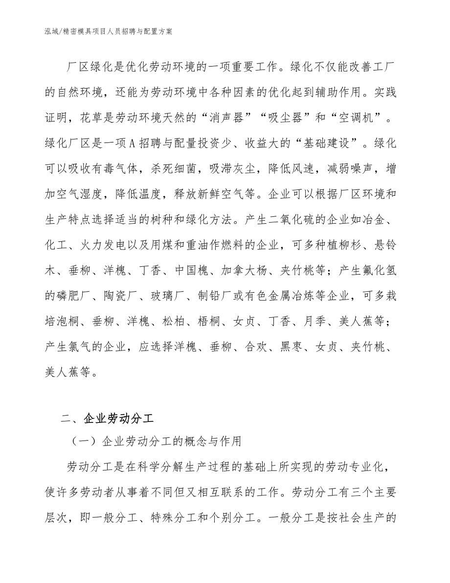 精密模具项目人员招聘与配置方案_参考_第5页