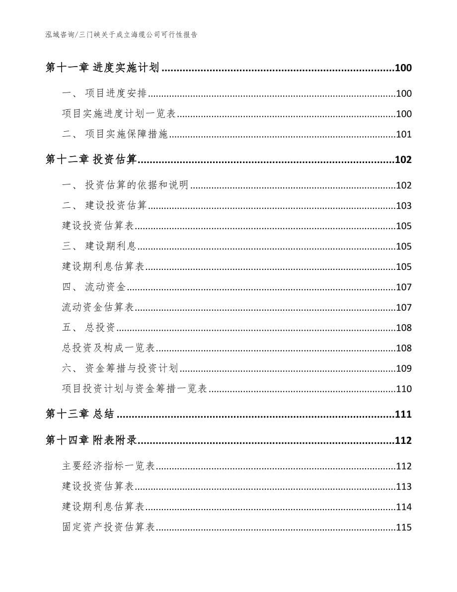 三门峡关于成立海缆公司可行性报告_第5页