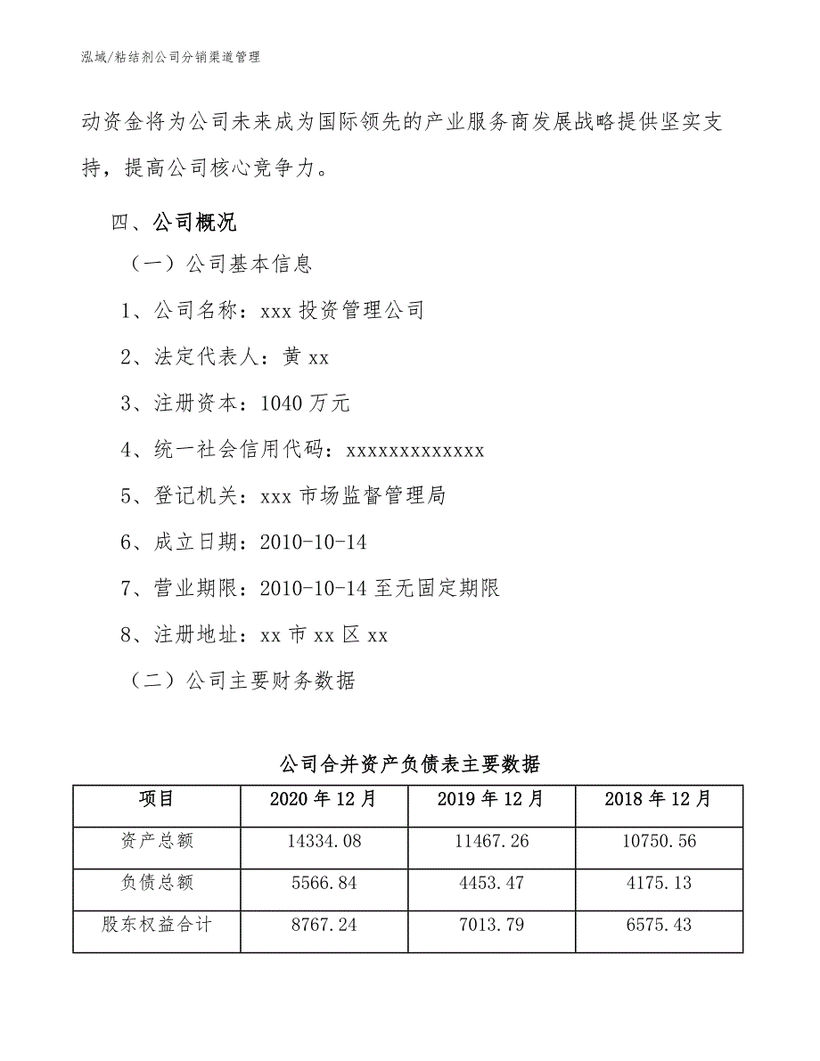 粘结剂公司分销渠道管理【参考】_第4页