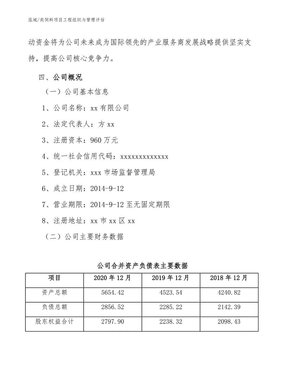 类饲料项目工程组织与管理评估（参考）_第5页