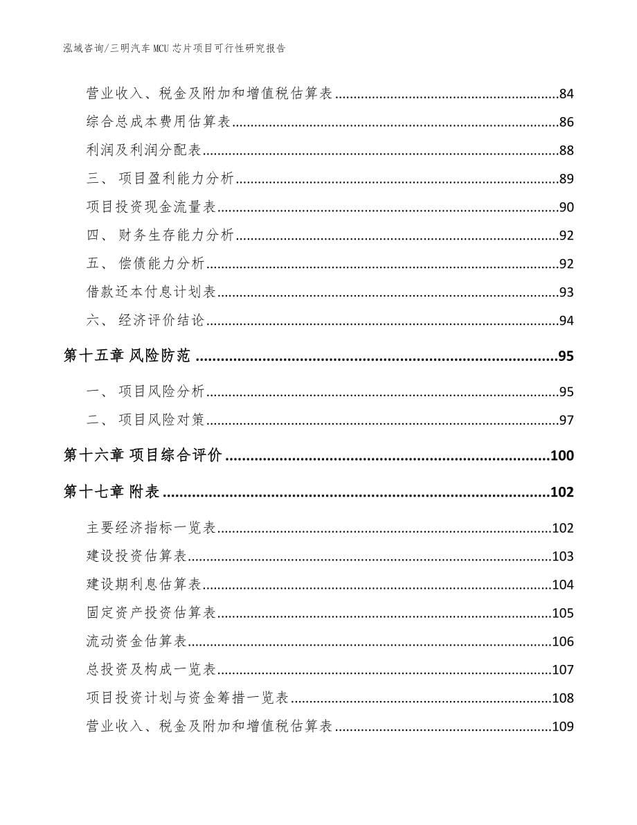 三明汽车MCU芯片项目可行性研究报告模板_第5页